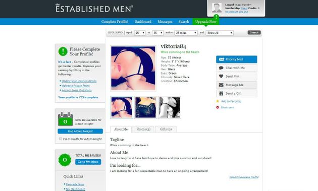 Established Men chat